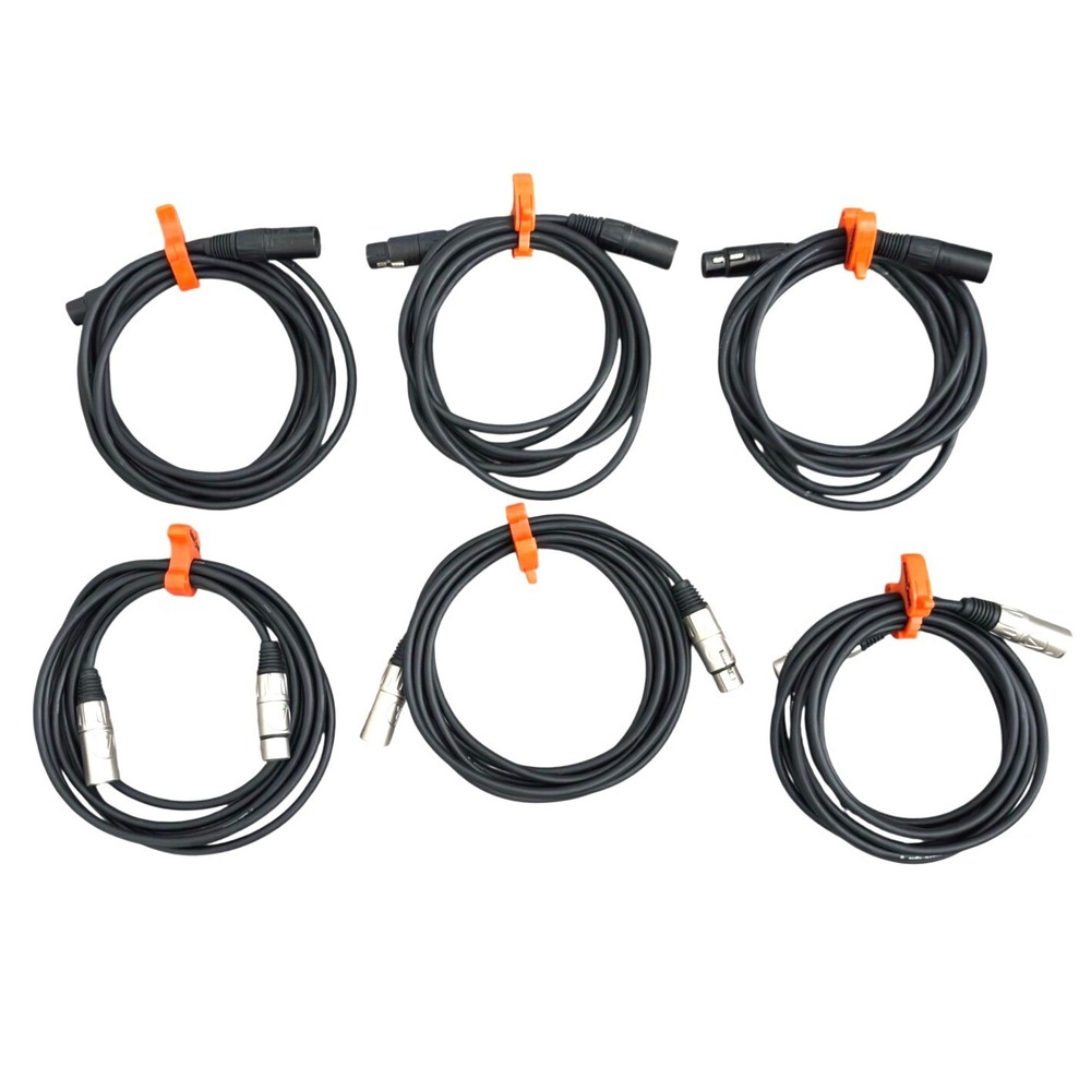 Audio-Technica 10' XLR Microphone Cables 3-Pin Male to Female Lot of 6